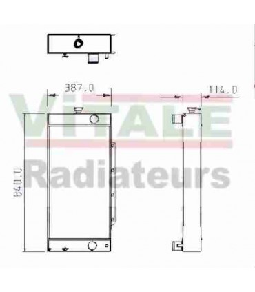 RADIATEUR EAU JCB  JS130-JS130W-JS145-JS145W-JS160-JS180