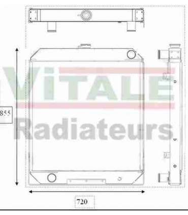 Radiatore dell'acqua per JCB TP430