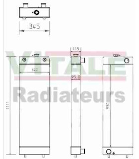 Radiatore ad acqua KOMATSU PC210-PC200-8-PC200LC-8-PC210-8K-PC210LC-8-PC210NLC-8K