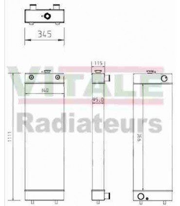 Radiatore ad acqua KOMATSU PC210-PC200-8-PC200LC-8-PC210-8K-PC210LC-8-PC210NLC-8K