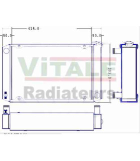 Radiateur eau pour TRACTEUR RENAULT AGRI 58.12 / 58.32 
