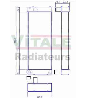 Radiateur moteur Tracteur RENAULT AGRI 58.12 / 58.32 