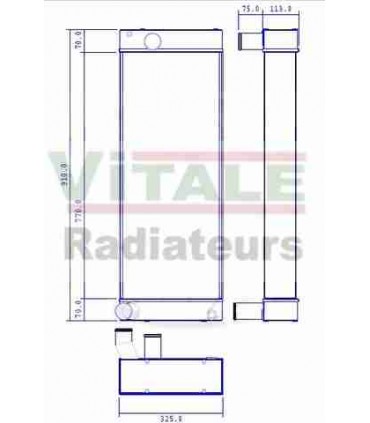Radiateur moteur Tracteur RENAULT AGRI 58.12 / 58.32 