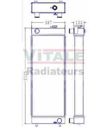 Radiatore dell'acqua per Caterpillar DL323-DL325