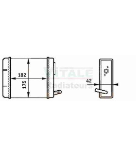 Radiatore riscaldamento Fiat Panda