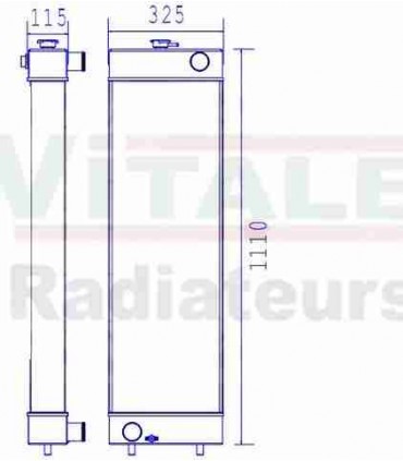 Radiatore ad acqua KOMATSU PC240
