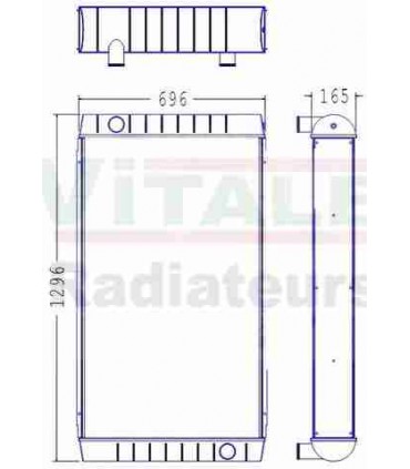  Radiateur eau pour SCANIA Série P 95-04 