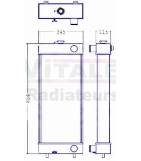 RADIATEUR EAU KOMATSU WA200-6+WA200PX-6-WA250-6