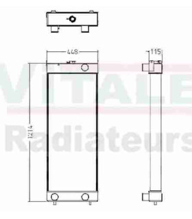 Radiatore ad acqua KOMATSUWA450-6-WA470-6-WA480-6