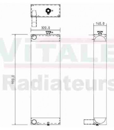 Radiatore dell'acqua JCB JS200-JS220