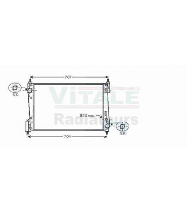 Radiateur moteur pour PEUGEOT 204