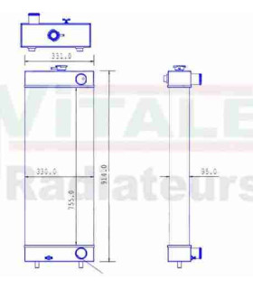 Radiatore ad acqua KOMATSU WA320-5-WA320L-5