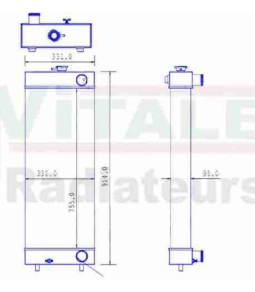 Radiatore ad acqua KOMATSU WA320-5-WA320L-5