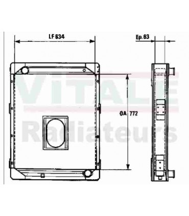 Radiateur moteur pour PEUGEOT 204