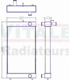 RADIATEUR EAU KOMATSU HM350-2-HM400-4