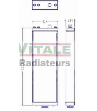 Radiatore ad acqua Komatsu D155A-6-D155AX-6-D155AX-6R