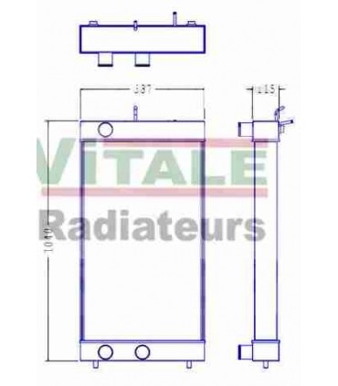 Radiatore ad acqua KOMATSU HM350-2-HM400-2