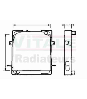 Radiatore acqua per camion Renault JP11-13-14- GB131-151
