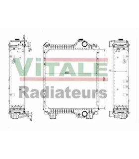 RADIATORE ACQUA PER CASE IH NEW HOLLAND MAXXUM MXU 100 115 TS100 TS110