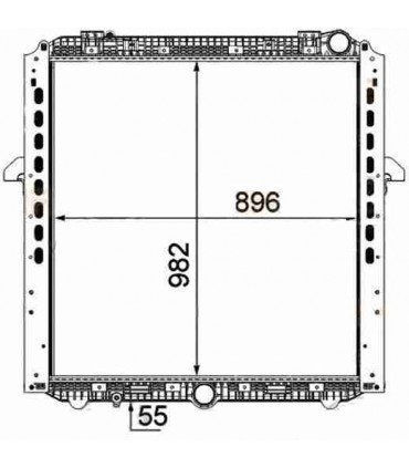  Radiateur moteur MERCEDES Actros MP4 - Antos