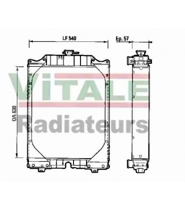 RADIATEUR EAU FIAT AGRI - NEW HOLLAND F100-F110 DT