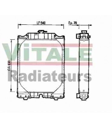 RADIATEUR EAU FIAT AGRI - NEW HOLLAND WINNER F115-120-130-DT