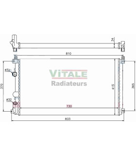 RADIATEUR EAU RENAULT TRUCKS RVI MASCOTT