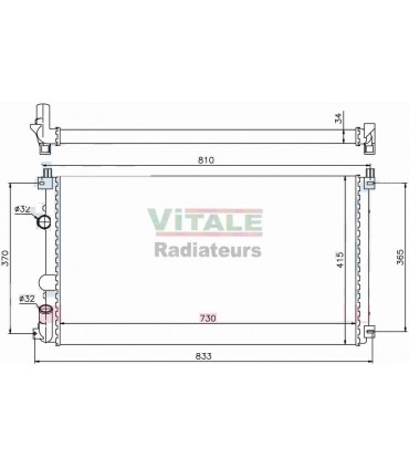 RADIATEUR EAU RENAULT TRUCKS RVI MASCOTT