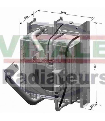 RADIATORE PER GENERATORE BEARWARD - GRUPPO ELETTROGENO CUMMINS QSL9