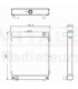 Radiateur eau pour TRACTEUR RENAULT AGRI 58.12 / 58.32 