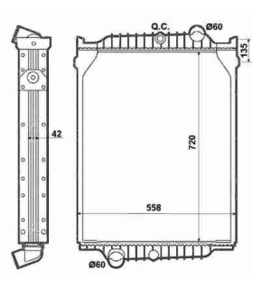 RADIATEUR EAU POIDS LOURD VOLVO FL6 D