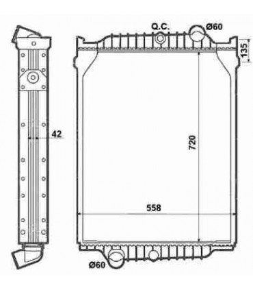  Radiateur eau pour VOLVO Fh12 D12  