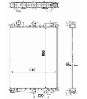  Radiateur  eau pour DAF CF 85