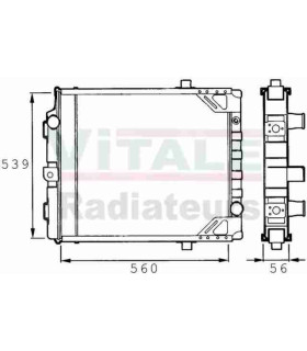 RADIATEUR EAU POIDS LOURD VOLVO FL6 D