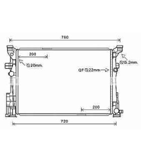RADIATEUR EAU MERCEDES  B 10-2011-2015  - 2465001303