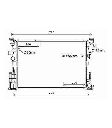 RADIATEUR EAU MERCEDES  B 10-2011-2015  - 2465001303