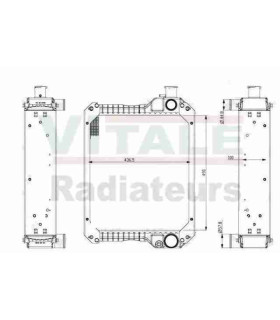 Radiatore dell'acqua Case IH 3210-3220-3230-4210-4220-4230-4240