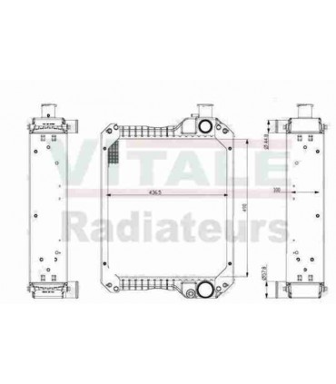 Radiatore dell'acqua Case IH 3210-3220-3230-4210-4220-4230-4240