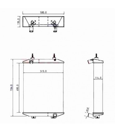 RADIATEUR EAU TRACTEUR DEUTZ AGROTRON TTV1130- TTV1145- TTV1160 -165 MK3