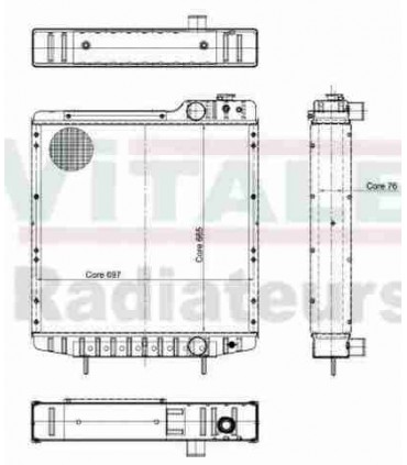  Radiateur eau pour SCANIA Série P 95-04 