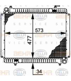  Radiateur eau pour SCANIA Série P 95-04 