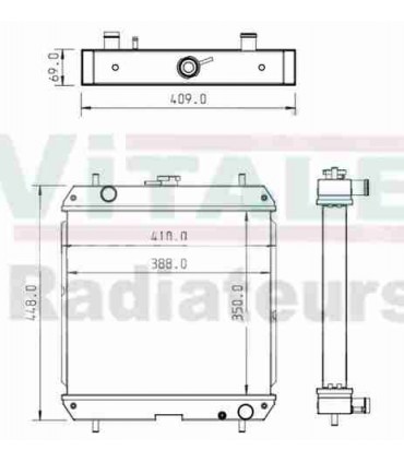 RADIATORE DELL'ACQUA PER ISEKI TM 3265