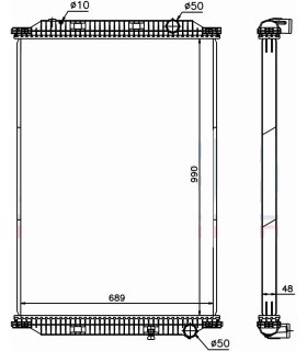 Radiateur moteur pour PEUGEOT 204