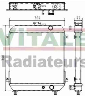 RADIATEUR EAU POUR  KUBOTA KX80- 3 KX 80- 3
