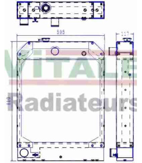 Radiatore dell'acqua JCB 416 HT