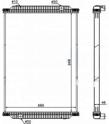 RADIATEUR EAU RENAULT TRUCKS RVI PREMIUM 370-420 DCI