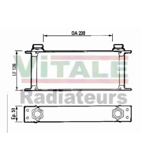 Radiateur eau pour Tracteur Renault Agri: R 551 /556 / R 651 / 652 / 681