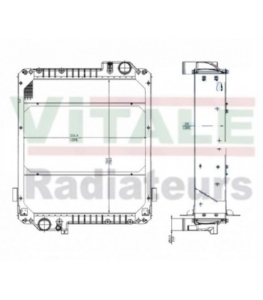 RADIATEUR EAU MASSEY FERGUSON 5460-5465-6460-6470-6465-6475-6480