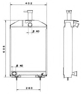 Radiateur moteur pour PEUGEOT 204