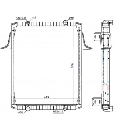 Radiateur moteur pour PEUGEOT 204